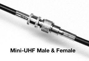 Mini-UHF Male and Female Connectors